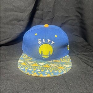 Golden State New Era Blue and Yellow Snapback Cap